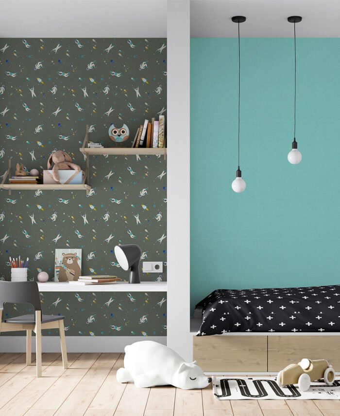 SuperSpace DarkGreen 26810 MiniDots urquoise Raumbild